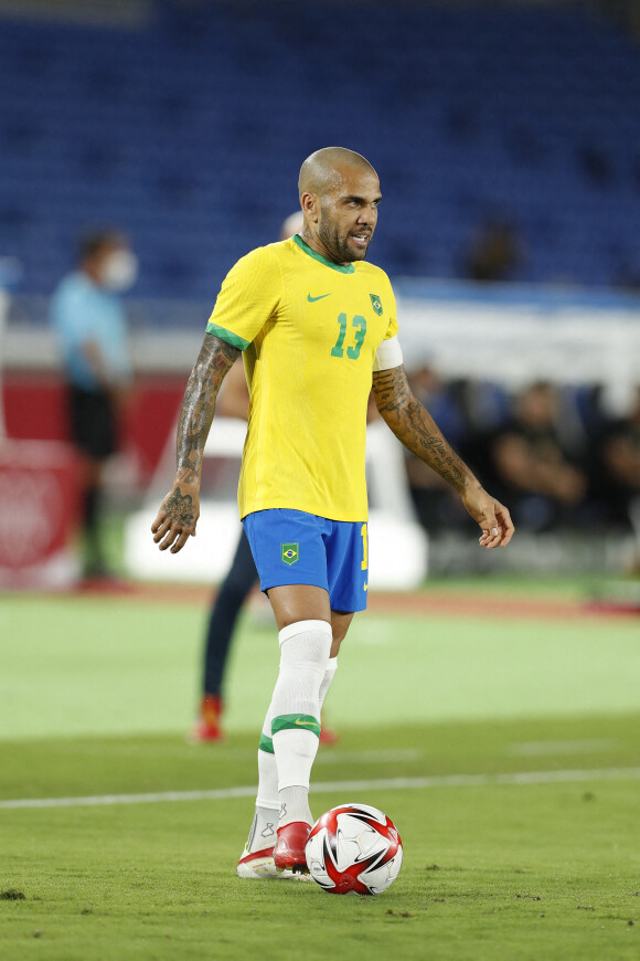 Dani Alves - Jeux Olympiques football : le Brésil vient à bout de l'Espagne (2-1) et conserve son titre à Yokohama le 7 août 2021.