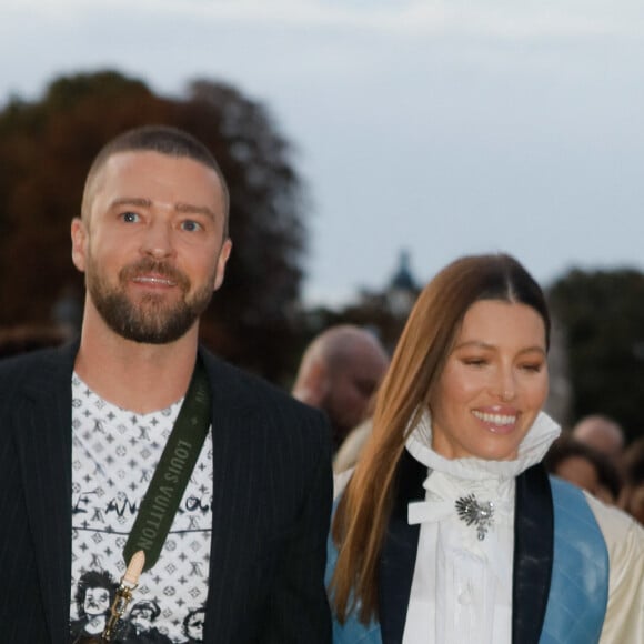 Justin Timberlake, sa femme Jessica Biel - Arrivées au défilé de mode PAP femme printemps-été 2020 Louis Vuitton à Paris. Le 1er octobre 2019 © Veeren Ramsamy-Christophe Clovis / Bestimage