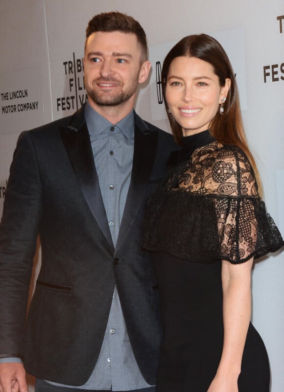 Justin Timberlake et sa femme Jessica Biel à la première de "The Devil and the Deep Blue Sea' à New York.