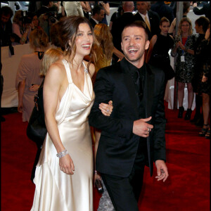 Jessica Biel et Justin Timberlake lors du Costume Institute Gala à New York en 2010