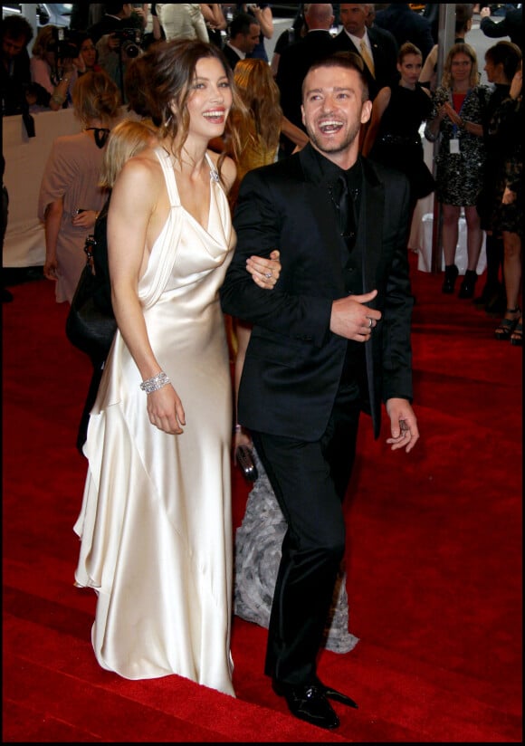 Jessica Biel et Justin Timberlake lors du Costume Institute Gala à New York en 2010