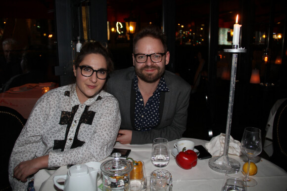 Exclusif - Marilou Berry et Arnaud Schneider - Marilou Berry et son compagnon Arnaud Schneider dînent au Fouquet's et passent la soirée au Queen à Paris le 4 mars 2015.