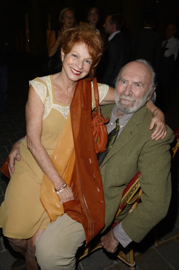 Agathe Natanson et son mari Jean-Pierre Marielle - People à la générale de la pièce "Un dîner d'adieu" au Théâtre Edouard Vll à Paris le 15 septembre 2014.