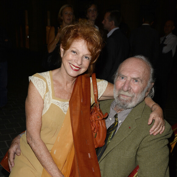 Agathe Natanson et son mari Jean-Pierre Marielle - People à la générale de la pièce "Un dîner d'adieu" au Théâtre Edouard Vll à Paris le 15 septembre 2014.