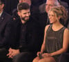 Shakira et Gerard Piqué qui a reçu le prix du meilleur athlète catalan lors d'une cérémonie à Barcelone le 25 janvier 2016