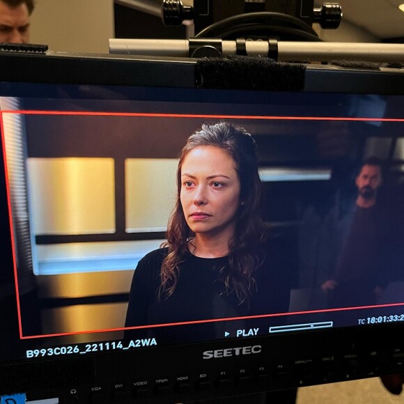 Dounia Coesens dans la série "Demain nous appartient". Le 15 novembre 2022.