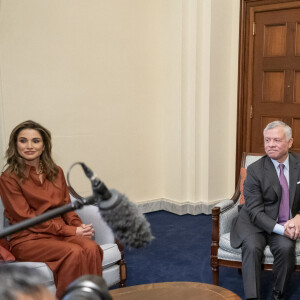 Kevin McCarthy rencontre le roi Abdallah II de Jordanie avec sa femme Rania et leur fils Hussein. Washington DC, 31 janvier 2023. Photo by Ken Cedeno/UPI/ABACAPRESS.COM