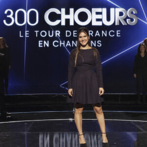 Exclusif - Joyce Jonathan - Enregistrement de l'émission "300 Choeurs : Le tour de France en chansons" à Paris, diffusée le 3 février 2023 à 21h10 sur France 3 © Jack Tribeca / Bestimage