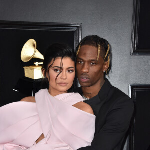 Kylie Jenner et Travis Scott lors de la 61ème édition des Grammy à Los Angeles le 10 février 2019.