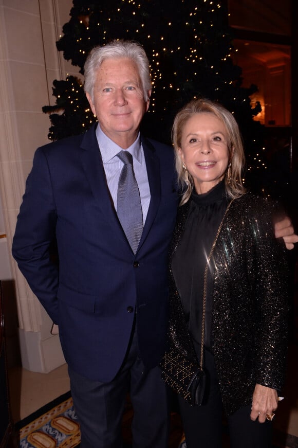 Exclusif - Pierre Dhostel et sa femme Carole Bellemare - 20ème anniversaire de l'hôtel Four Seasons Hotel George V à Paris, le 7 décembre 2019. © Rachid Bellak/Bestimage