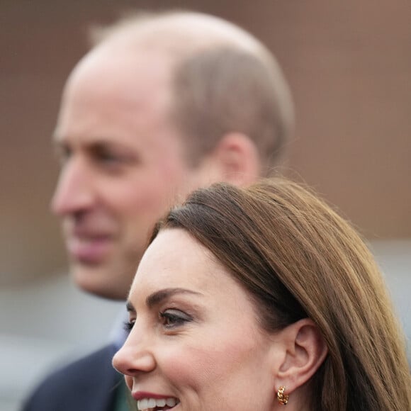 Le prince William, prince de Galles, et Kate Catherine Middleton, princesse de Galles, à leur arrivée au Windsor Foodshare à Windsor. Le 26 janvier 2023 