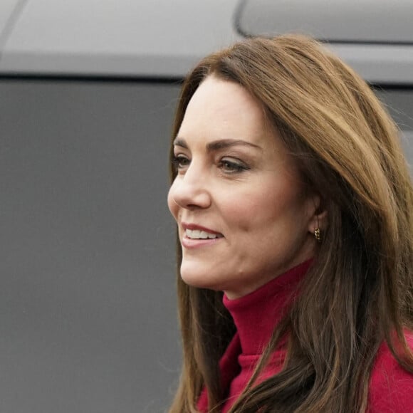 Le prince William de Galles et Kate Catherine Middleton, princesse de Galles, à leur arrivée au Windsor Foodshare à Windsor. Le 26 janvier 2023 