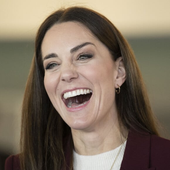 Catherine (Kate) Middleton, princesse de Galles, lors d'une réception pour l'équipe de la Ligue anglaise de rugby en fauteuil roulant au Hampton court Palace à Londres, Royaume Uni, le 19 janvier 2023. 