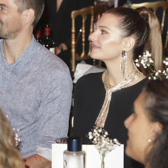 Exclusif - Camille Lacourt et sa compagne Alice Detollenaere - De nombreuses personnalités sont venues assister au dîner de gala annuel de l'Institut Rafaël-Santé intégrative au Pavillon Gabriel à Paris le 8 novembre 2022. L'institut Rafaël est le 1er centre européen de santé intégrative qui accompagne, gratuitement les patients et leurs aidants, pendant et après le cancer, avec un déploiement sur les maladies chroniques au travers d'un programme dédié. Depuis son ouverture, début 2019, l'institut a accueilli 3200 patients, offert et évalué 52.000 soins. L'appel aux dons qui a eu lieu lors du 4e dîner de Gala annuel,le 8 novembre 22, permettra de pérenniser la gratuité des soins pour des centaines de patients pour l'année à venir." LA SANTÉ INTÉGRATIVE POUR MIEUX ACCOMPAGNER LES PATIENTS ATTEINTS DE MALADIES CHRONIQUES - 20 Millions de personnes atteintes concernées en France. L'Institut Rafaël lance un programme pilote d'accompagnement des maladies chroniques. © Jacques Bensoussan / Bestimage