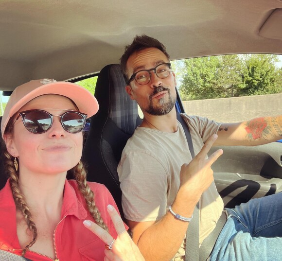 Cécilia Cara et Damien Sargue sur Instagram. Le 2 juillet 2022.