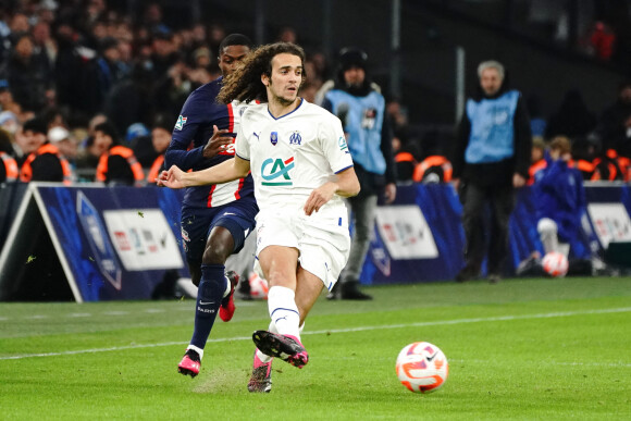Matteo Guendouzi (Olympique de Marseille)& - 8ème de finale de la coupe de France de football entre Marseille et le PSG (2-1) à Marseille le 8 février 2023.