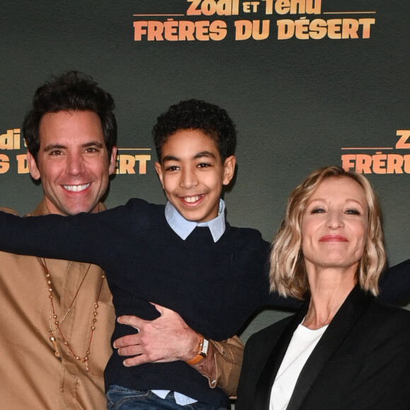Mika, Yassir Drief et Alexandra Lamy à l'avant-première du film "Zodi et Téhu, frères du désert" au cinéma UGC Normandie à Paris, France, le 29 janvier 2023. Le film sera en salle le 8 février 2023. © Coadic Guirec/Bestimage 
