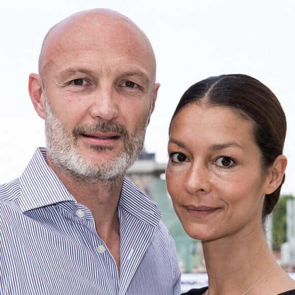 Exclusif - Franck Leboeuf et sa femme Chrislaure Nollet - People lors du Longines Paris Eiffel Jumping au Champ-de-Mars à Paris, le 4 juillet 2015.