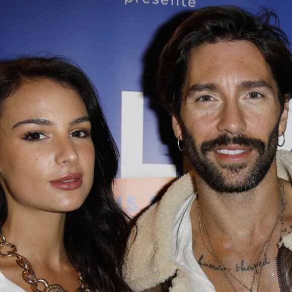 Jade Leboeuf, fille de Frank Leboeuf, son compagnon Stéphane Rodrigues au one man show "Allez vous faire communiquer" au théâtre de la comédie à Paris le 9 novembre 2018. © Marc Ausset-Lacroix / Bestimage