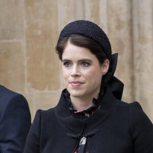 La princesse Eugenie d'York - Service d'action de grâce en hommage au prince Philip, duc d'Edimbourg, à l'abbaye de Westminster à Londres, le 29 mars 2022.