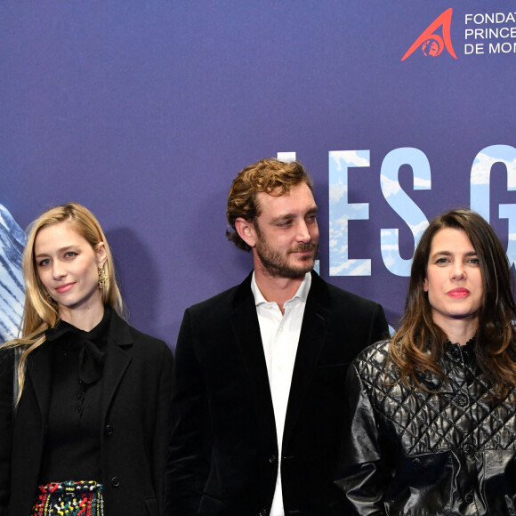 Beatrice Borromeo, Pierre et Charlotte Casiraghi durant l'avant première mondiale au Grimaldi Forum à Monaco, le 9 février 2023, du film "Les gardiennes de la planète" réalisé par Jean-Albert Lièvre et raconté par J.Dujardin. © Bruno Bebert / Bestimages