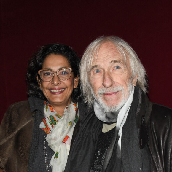 Exclusif - Pierre Richard et sa femme Ceyla Lacerda - Projections de deux séances exceptionnelles du film "Signé Furax" en hommage à Marc Simenon au cinéma Mac Mahon à Paris le 27 octobre 2019. © Coadic Guirec/Bestimage