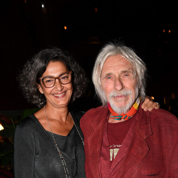 Exclusif - Pierre Richard et sa femme Ceyla Lacerda lors du lancement du livre de Guy Cuevas, Dj culte des années Palace, aux Bains à Paris le 8 juin 2022. © Rachid Bellak / Bestimage