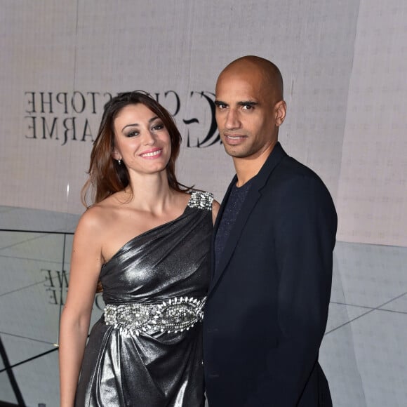 Rachel Legrain-Trapani et son mari Aurélien Capoue - Défilé "Christophe Guillarmé" collection prêt-à-porter Printemps/Eté 2016 lors de la fashion week à l'atelier Renault à Paris le 30 septembre 2015. 