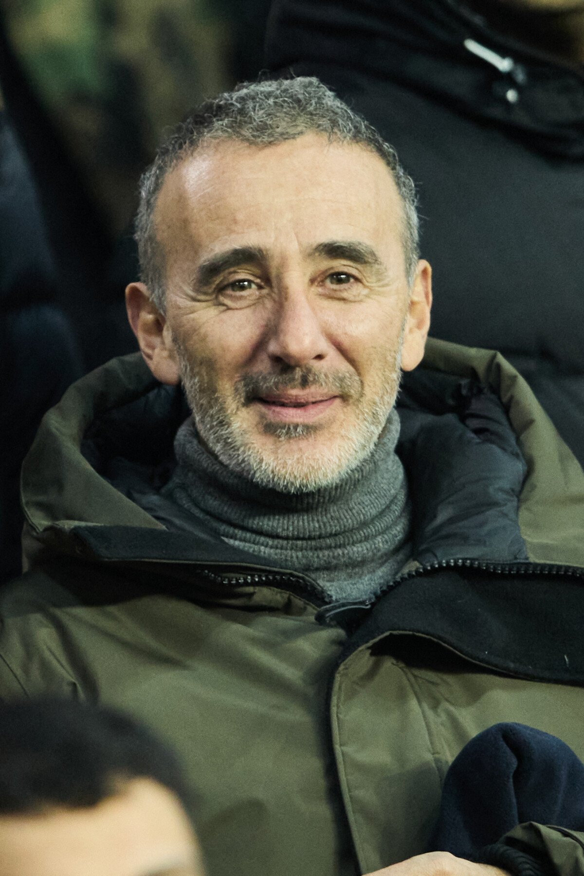 Photo Elie Semoun People dans les tribunes du match aller des 8èmes