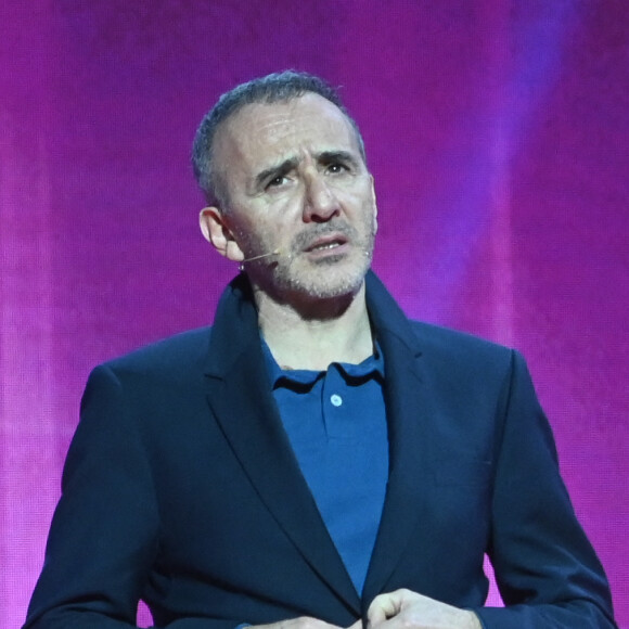 Exclusif - Elie Semoun - Anne Roumanoff fête ses 35 ans de carrière avec le spectacle "Anne Roumanoff & Co s'amusent" à l'Olympia de Paris le 4 décembre 2022. © Coadic guirec/Bestimage 