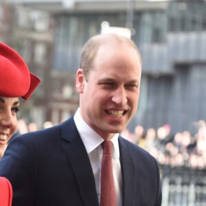 Catherine Kate Middleton, duchesse de Cambridge, le prince William, duc de Cambridge - Arrivées des participants à la messe en l'honneur de la journée du Commonwealth à l'abbaye de Westminster à Londres le 11 mars 2019. 