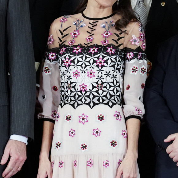 La reine Letizia d'Espagne lors de la cérémonie des "2021 National Culture Awards" à Saragosse. Le 20 février 2023 
