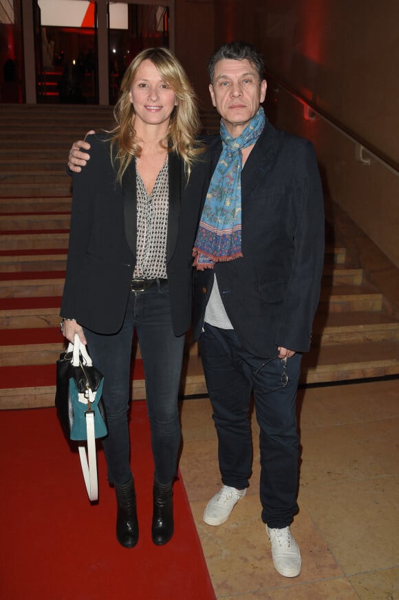 Marc Lavoine et Sarah Poniatowski - Soirée bicentenaire des Caisses d'Epargne au Palais de Chaillot à Paris, France, le 21 mars 2018. © Coadic Guirec/Bestimage