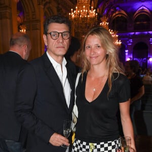 Marc Lavoine et Sarah Poniatowski au Fnac Live Festival à l'Hôtel de Ville à Paris le 6 juillet 2017. © Lionel Urman/Bestimage