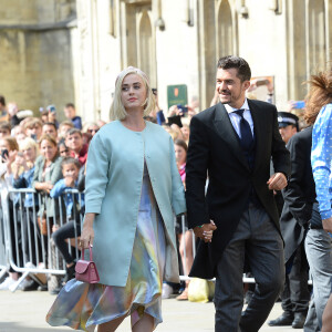 Katy Perry et son fiancé Orlando Bloom au mariage de E. Goulding et C.Jopling en la cathédrale d'York, le 31 août 2019