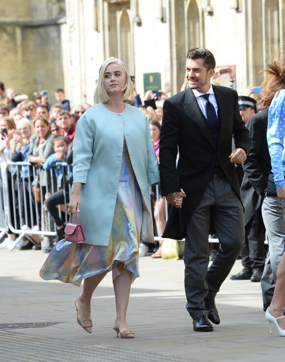 Katy Perry et son fiancé Orlando Bloom au mariage de E. Goulding et C.Jopling en la cathédrale d'York, le 31 août 2019