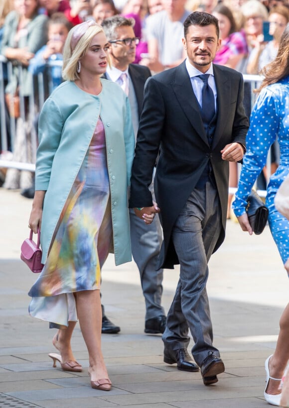 Katy Perry et son fiancé Orlando Bloom au mariage de E. Goulding et C.Jopling en la cathédrale d'York, le 31 août 2019 