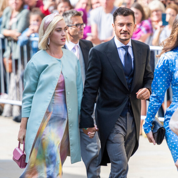 Katy Perry et son fiancé Orlando Bloom au mariage de E. Goulding et C.Jopling en la cathédrale d'York, le 31 août 2019 