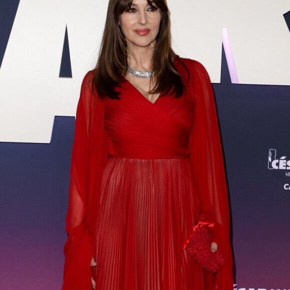 Monica Bellucci au photocall de la 48ème cérémonie des César à l'Olympia à Paris le 24 février 2023 © Dominique Jacovides / Olivier Borde / Bestimage  Celebs arrive at the 48th Cesar Film Awards at L'Olympia on February 24, 2023 in Paris, France