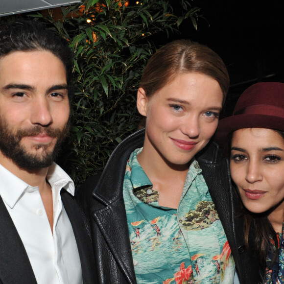 Lea Seydoux, Tahar Rahim et Leila Bekhti - Soiree du film " Grand Central " sur la plage Magnum lors du 66eme festival de Cannes le 18 mai 2013.