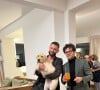 Hugo Manos a pris la pose avec Michael Di Gregorio et Tigane, le chiot labrador récemment adopté par le couple 
Anniversaire de Laurent Ruquier