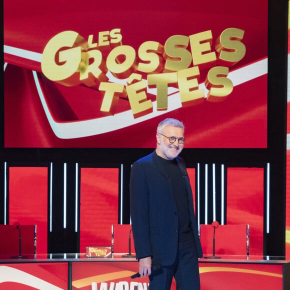 Exclusif - Laurent Ruquier - Enregistrement de l'émission "Les Grosses Têtes Prime", présentée par L.Ruquier et diffusée le 2 octobre à 21h05 sur France 2. Les Grosses Têtes vous invitent à une nouvelle soirée placée sous le signe de l'humour, ce samedi. Culture générale, jeux en pagaille, happening en tous genres... L.Ruquier met le paquet pour vous faire passer une soirée que vous n'êtes pas prêts d'oublier ! Comme d'habitude, des invités de haut niveau viendront jouer avec nos Grosses Têtes. © Jack Tribeca / Bestimage 