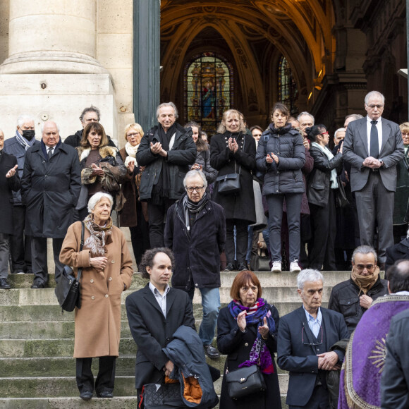 Exclusif - Obsèques de Michaël Denard en l'Eglise Saint-Roch à Paris, le 24 février 2023. L'ancien danseur étoile de l'Opéra de Paris est mort le 17 février d'un cancer généralisé à l'âge de 78 ans. © Pierre Perusseau / Bestimage  Exclusive - For Germany, call for price Funeral of Michaël Denard in the Saint-Roch Church in Paris, February 24, 2023. The former star dancer of the Paris Opera died on February 17 of generalized cancer at the age of 78. 