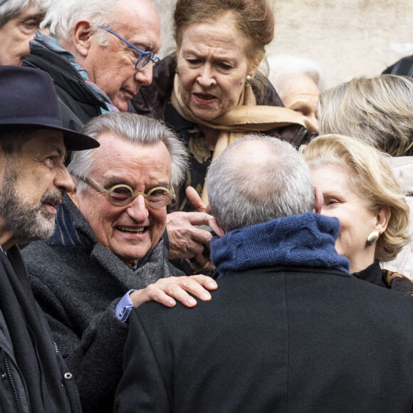 Exclusif - Georges-François Hirsch - Obsèques de Michaël Denard en l'Eglise Saint-Roch à Paris, le 24 février 2023. L'ancien danseur étoile de l'Opéra de Paris est mort le 17 février d'un cancer généralisé à l'âge de 78 ans. © Pierre Perusseau / Bestimage  Exclusive - For Germany, call for price Funeral of Michaël Denard in the Saint-Roch Church in Paris, February 24, 2023. The former star dancer of the Paris Opera died on February 17 of generalized cancer at the age of 78. 