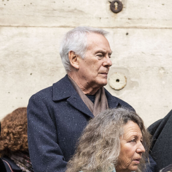 Exclusif - Jean-François Brégy - Obsèques de Michaël Denard en l'Eglise Saint-Roch à Paris, le 24 février 2023. L'ancien danseur étoile de l'Opéra de Paris est mort le 17 février d'un cancer généralisé à l'âge de 78 ans. © Pierre Perusseau / Bestimage  Exclusive - For Germany, call for price - Funeral of Michaël Denard in the Saint-Roch Church in Paris, February 24, 2023. The former star dancer of the Paris Opera died on February 17 of generalized cancer at the age of 78. 