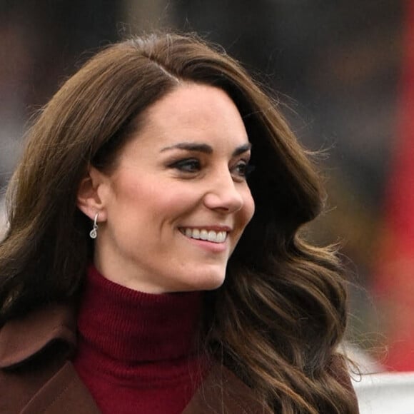 Le prince William, prince de Galles, et Catherine (Kate) Middleton, princesse de Galles, arrivent pour visiter le National Maritime Museum Cornwall à Falmouth, Royaume Uni, le 9 février 2023. 