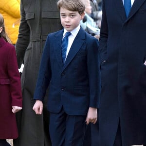 Le prince George de Galles - La famille royale d'Angleterre assiste au service religieux de Noël à l'église St Mary Magdalene à Sandringham, Norfolk, Royaume Uni, le 25 décembre 2022. 