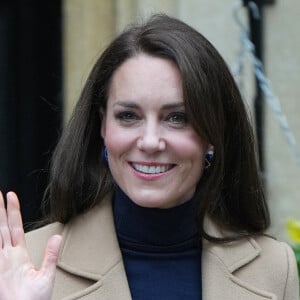 Catherine (Kate) Middleton, princesse de Galles, visite la "Oxford House Nursing Home" à Slough, le 21 février 2023. 