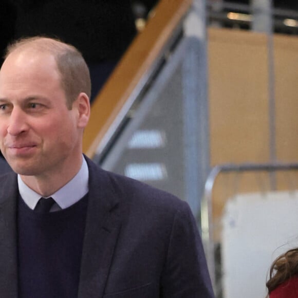 Le prince William, prince de Galles, et Catherine (Kate) Middleton, princesse de Galles, lors d'une visite du National Maritime Museum Cornwall à Falmouth, Royaume Uni, le 9 février 2023. 