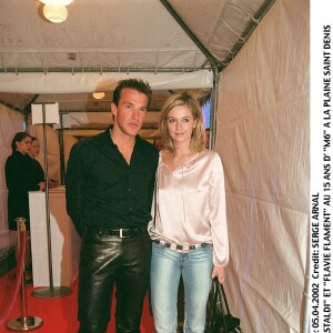 Benjamin Castaldi et Flavie Flament aux 15 ans de "M6" à la plaine Saint-Denis.